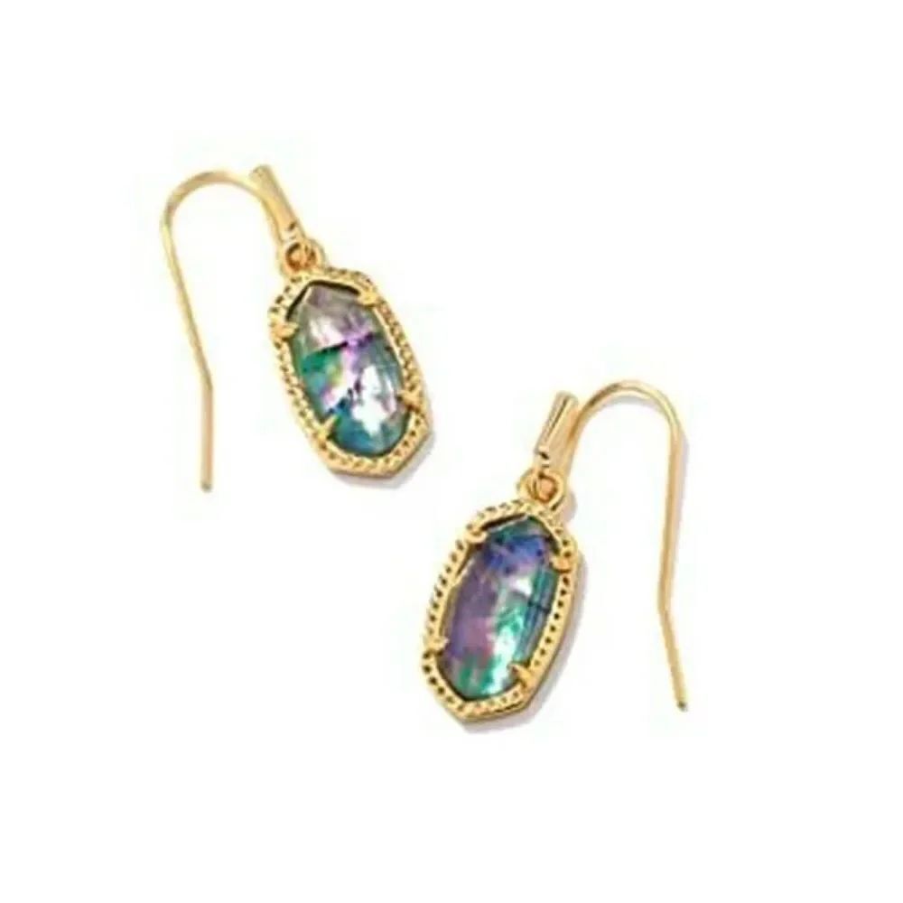 NWTs Kendra Scott Lilac Abalone Gold Drop Earrings
